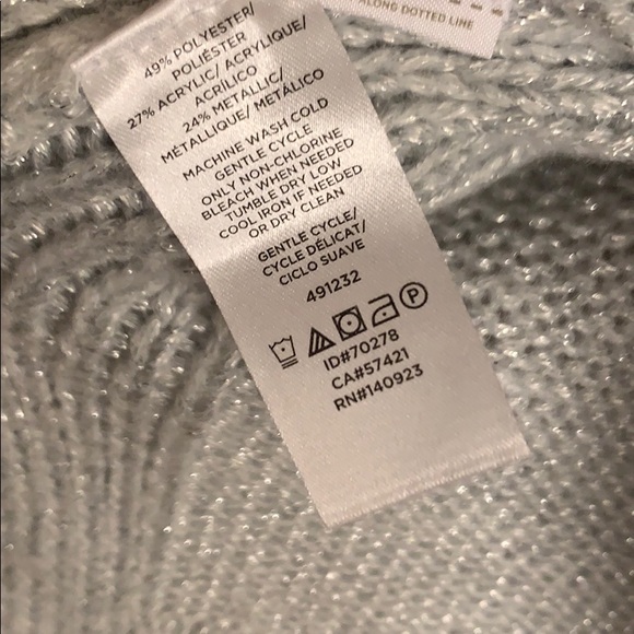 LOU & GREY Metallic Light Blue Hooded Sweater - Picture 6 of 7